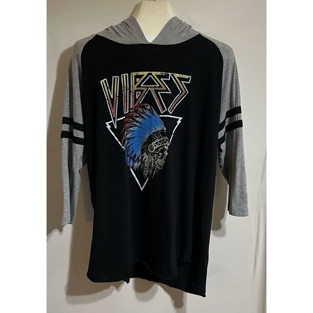 Electric Vibes Pullover  Hoodie Rock Skull Biker Native American Tribal Y